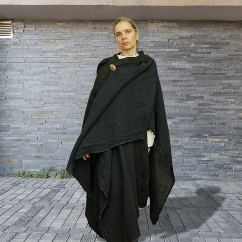 Poncho unisex din canepa. Poncho pentru doamne. Poncho pentru domni.